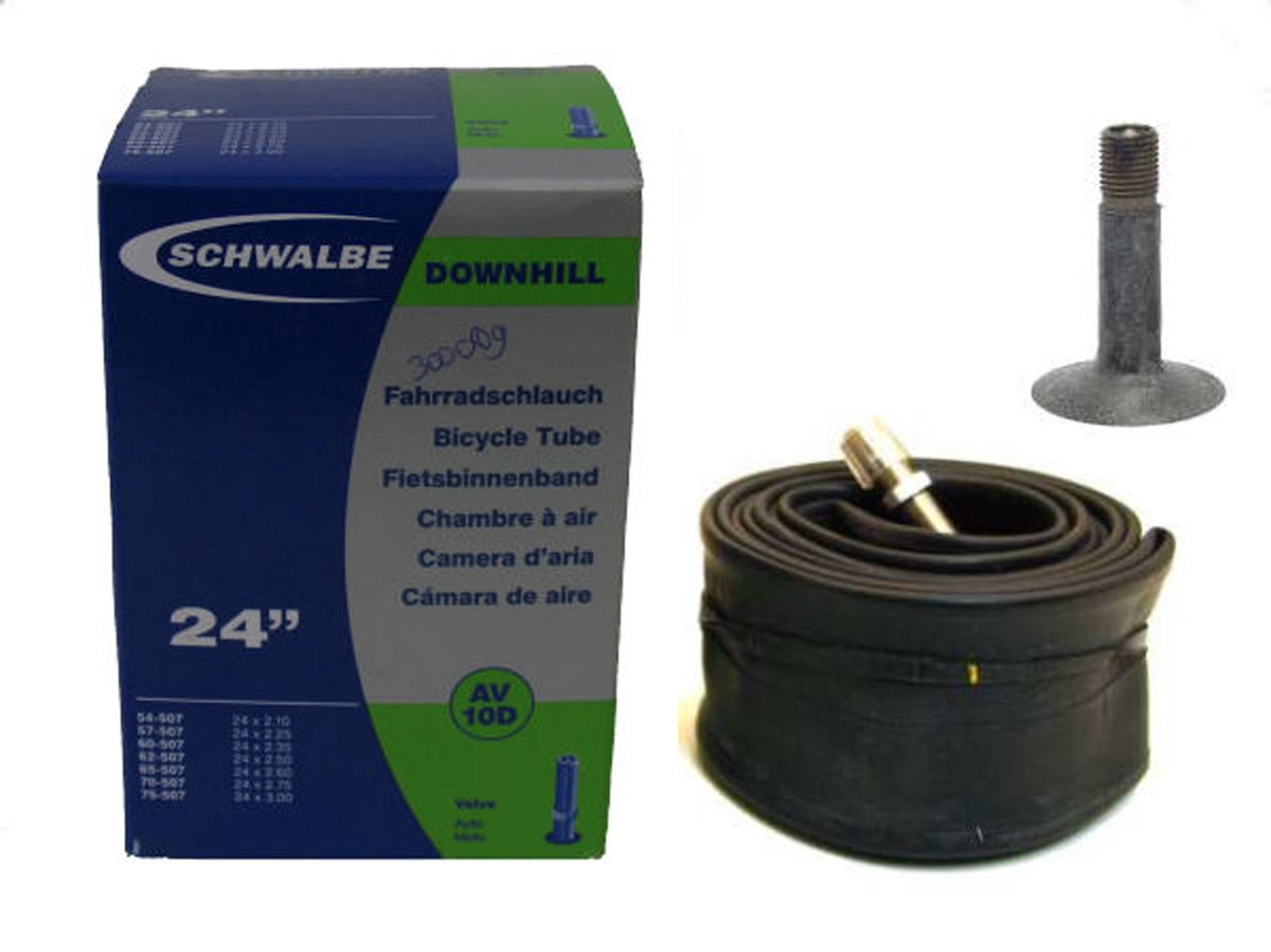 2-delige set Schwalbe binnenband SV21 40 mm 27,5 inch 40/62-584 inclusief 3 MSZweirad bandenlichters