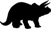 Tableau Noir - Krijtbord Dinosaurus Zwart - Triceratops - 60 x 35 cm