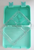 Gaffelbox 4 - Muntgroen - Bento lunchbox/broodtrommel met 4 lekvrije vakjes voor jong en oud