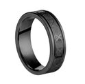 Roman Ring | Zwart | Ringen Mannen | 18mm | Ring Heren | Cadeau voor Man | Mannen Cadeautjes