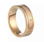 Roman Ring | Goud | Ringen Mannen | 21mm | Ring Heren | Cadeau voor Man | Mannen Cadeautjes | Moederdag | Moederdag Cadeau