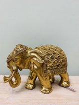 J-Line Beeld Olifant Spiegel Goud Medium