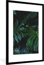 Fotolijst incl. Poster - Jungle - Groen - Bladeren - 80x120 cm - Posterlijst