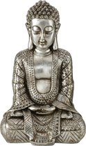 Buddha - Boedha - Rust - Beeld - 39cm - Zilver