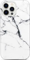 YONO iPhone 13 Pro Hoesje Marmer - Shock Proof Case - Carrara