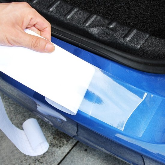 Beschermfolie voor de kofferbak, compatibel met VW up! 2012-2023 (5-deurs, compact): voor laadrand, sierstrip, voor achterbumper, anti-kras (carbonzwart