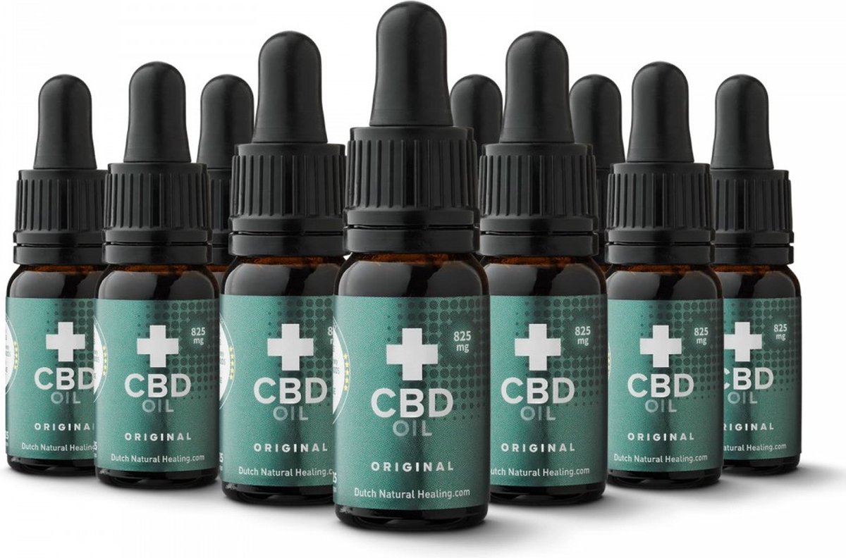 Goedkoopste Dutch Natural Healing - CBD olie 10ml - 8 825mg naturel smaak 10-pack
