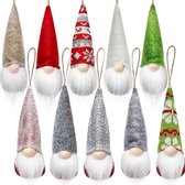 Kerstversiering | Kerstdecoratie voor binnen | Kerstboomversiering | Gnomes 10 stuks