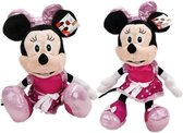Disney Minnie Mouse Pluche Knuffel (roze met strik) 45 cm