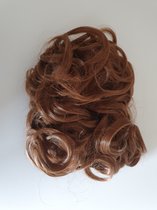 Curly Haar Messy Bun Knot Natural Bruin Clip in met Schuifjes diverse kleuren