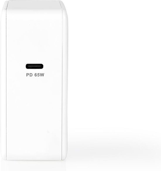 Chargeur Nedis | Fonction de charge rapide | PD3. 0 27W / PD3. 0 36W / PD3. 0 45W / PD3. 0 65W | 0 / 3.25AA | sortie : 1 | USB-C™ | Câble USB Type-C™ (détaché) | 3,00 m | 65 W. | Sélection de Voltage automatique