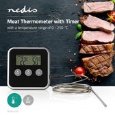 Nedis Vleesthermometer | 0 - 250 °C | Digitaal Display | Timer