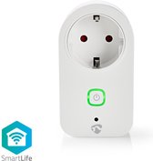 SmartLife Smart Stekker | Wi-Fi | Energiemeter | 3680 W | Randaarde stekker / Type F (CEE 7/7) | -20 - 50 °C | Android™ / IOS | Wit