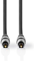 Nedis Optische Audiokabel - TosLink Male - TosLink Male - 2.50 m - Rond - PVC - Antraciet - Doos