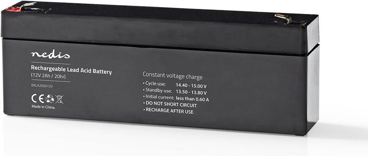 Nedis Oplaadbare Loodaccu - Lead-Acid - Oplaadbaar - 12 V - 2000 mAh