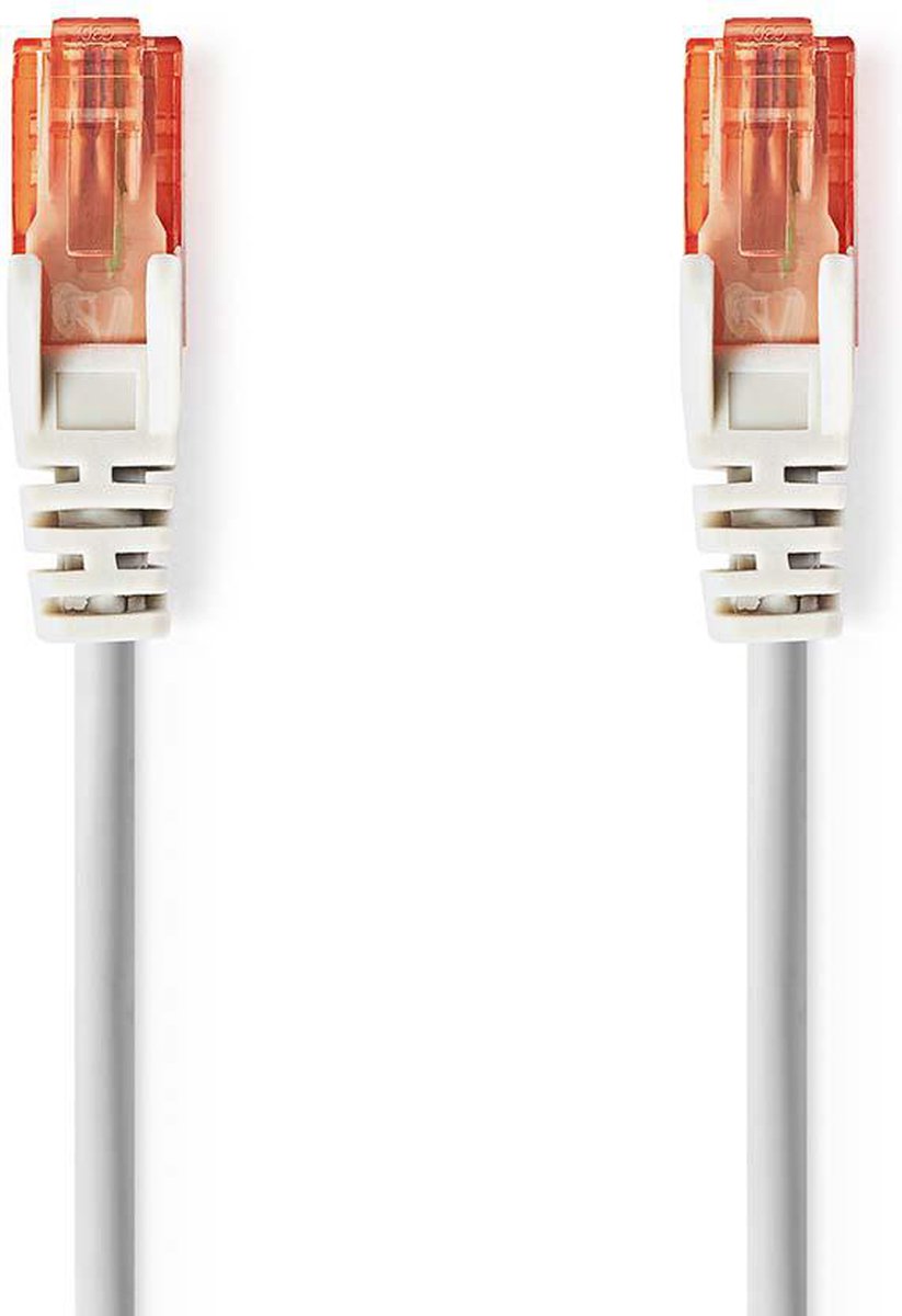CAT6 Netwerkkabel - RJ45 Male - RJ45 Male - U/UTP - 30.0 m - Rond - PVC - Grijs - Polybag
