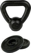 Tunturi - Fitness Set - Halterschijven 2 x 0,5 kg - Kettlebell 4 kg