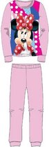 Minnie Mouse pyjama - 100% katoen - Disney pyjamaset - lichtroze - maat 116