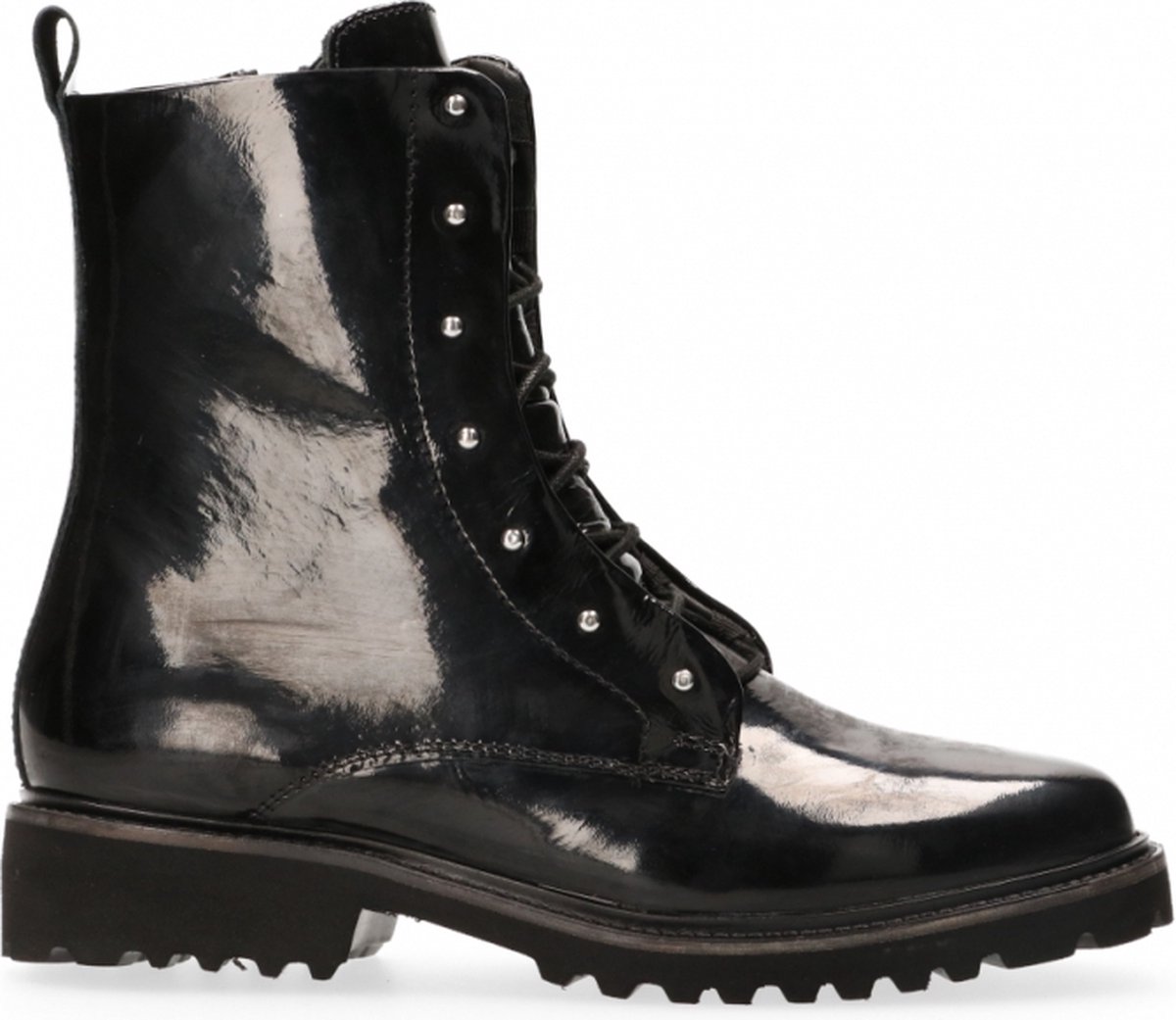 Van Dalen - Veterbootie leer - Black - 38