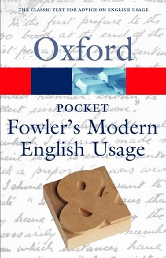 Pocket Fowler's Modern English Usage - cover