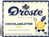 Droste Chocoladeletter Wit 135 gram | Letter P