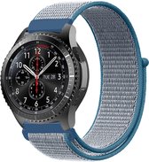 Nylon watch bandje - 22mm - Blauw - Geschikt voor Samsung Galaxy Watch