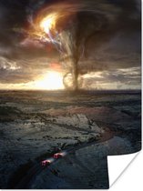 Poster Ambulance richting de tornado - 60x80 cm