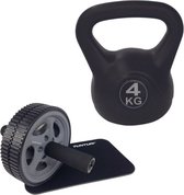 Tunturi - Fitness Set - Trainingswiel - Kettlebell 4 kg