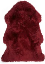 ZILTY WOOL® merino schapenvacht - Large / Groot (ca. 105 cm lang x 70 cm breed) - Donker rood / Merlot