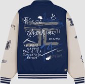 JORCUSTOM Artist Varsity Jacket - Navy/Sand - Volwassenen - Maat M