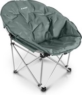 Navaris klapstoel XXL - Campingstoel met opbergtas - Draagbare stoel voor kamperen, festivals en vissen -Strandstoel - Inklapbaar - Grijs