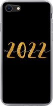 Geschikt voor iPhone 8 hoesje - Nieuwjaar - Goud - Welcome 2022 - Spreuken - Quotes - Siliconen Telefoonhoesje