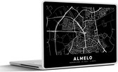 Laptop sticker - 15.6 inch - Kaart - Almelo - Zwart - 36x27,5cm - Laptopstickers - Laptop skin - Cover