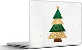 Laptop sticker - 11.6 inch - Kerstmis - Kerstboom - Quotes - Spreuken - Merry Christmas - 30x21cm - Laptopstickers - Laptop skin - Cover