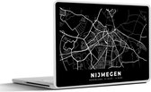 Laptop sticker - 12.3 inch - Nijmegen - Kaart - Zwart - 30x22cm - Laptopstickers - Laptop skin - Cover