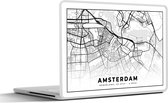 Laptop sticker - 15.6 inch - Stadskaart - Amsterdam - Nederland - 36x27,5cm - Laptopstickers - Laptop skin - Cover