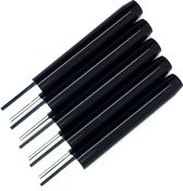 10 empty Jumbo Pencils 3 Pieces, Clear, Matte Black Barrel with a Shiny Silver End Cap - DIY Cosmetic Pencils