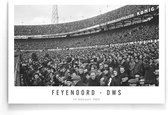Walljar - Feyenoord - DWS '65 - Zwart wit poster