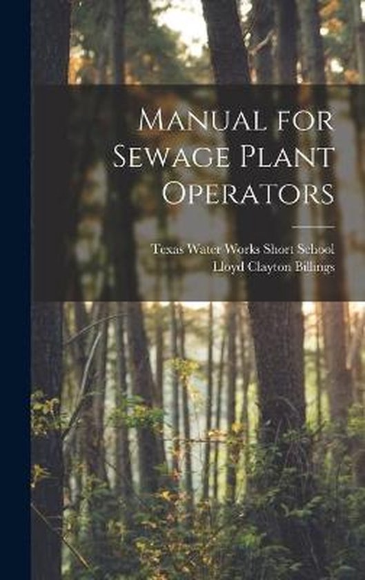 Manual for Sewage Plant Operators - cover