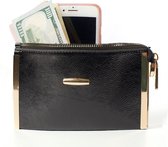 Bagwise Clutch - Portemonnee - Avondtasje - Dames - Rugan Black