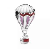 Tracelet - Zilveren bedels - Bedel Luchtballon Zilver | 925 Sterling Zilver - Pandora compatible - Met 925 Zilver Certificaat - In Leuke Cadeauverpakking - Valentijn tip