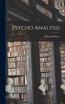 Boek met de titel "Psycho Analysis" van Edward Glover, met biebachtergrond.