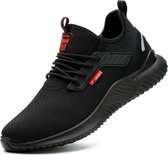 Veran Veiligheidsschoenen - Lichtgewicht - Sneakers - Werkschoenen - Sportief - Stalen Neus - Antiperforatiezool - Antislip - Zwart - 42