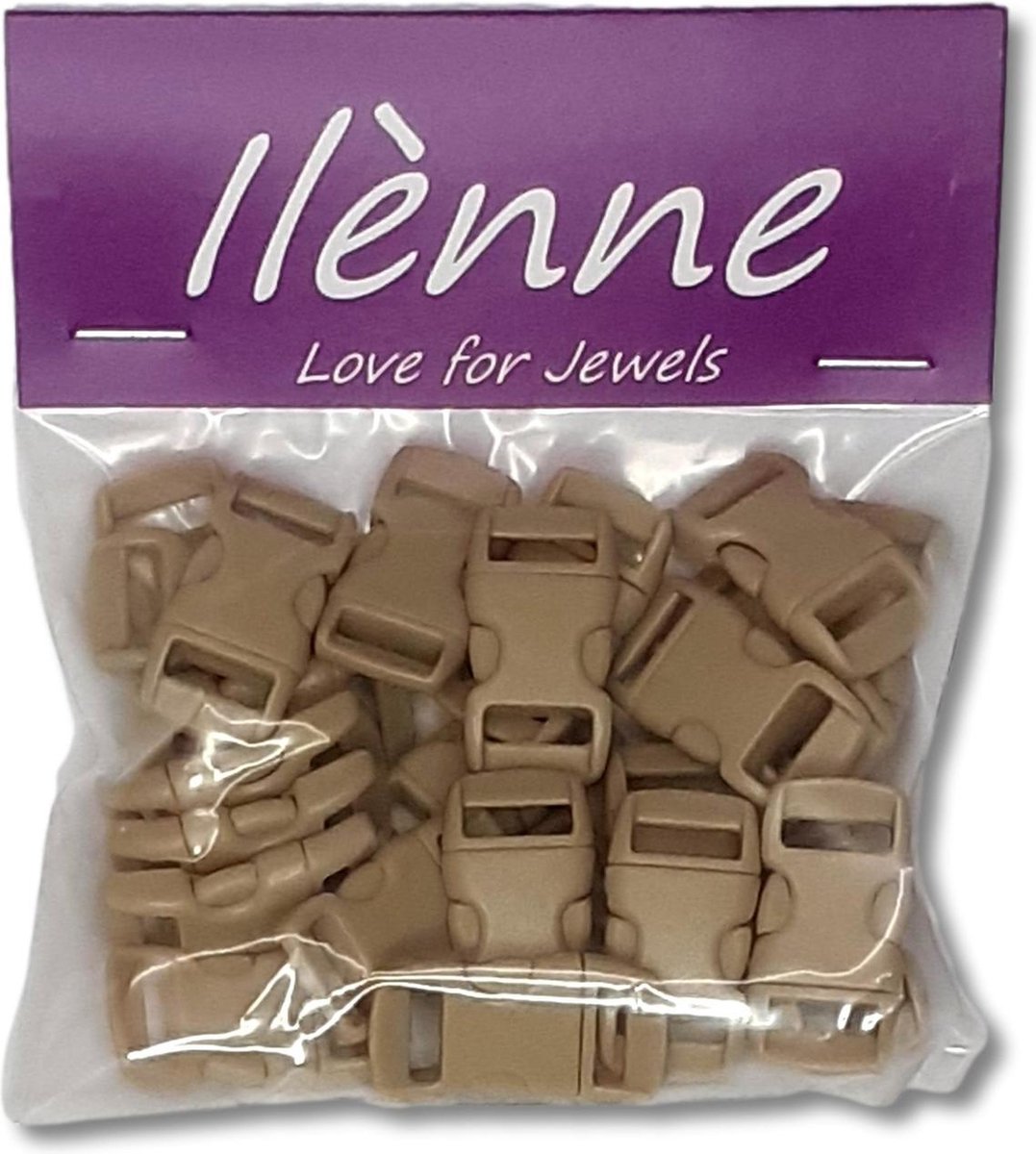 Ilènne - Paracord sluiting - Beige - plastic - 25 stuks - voor armband