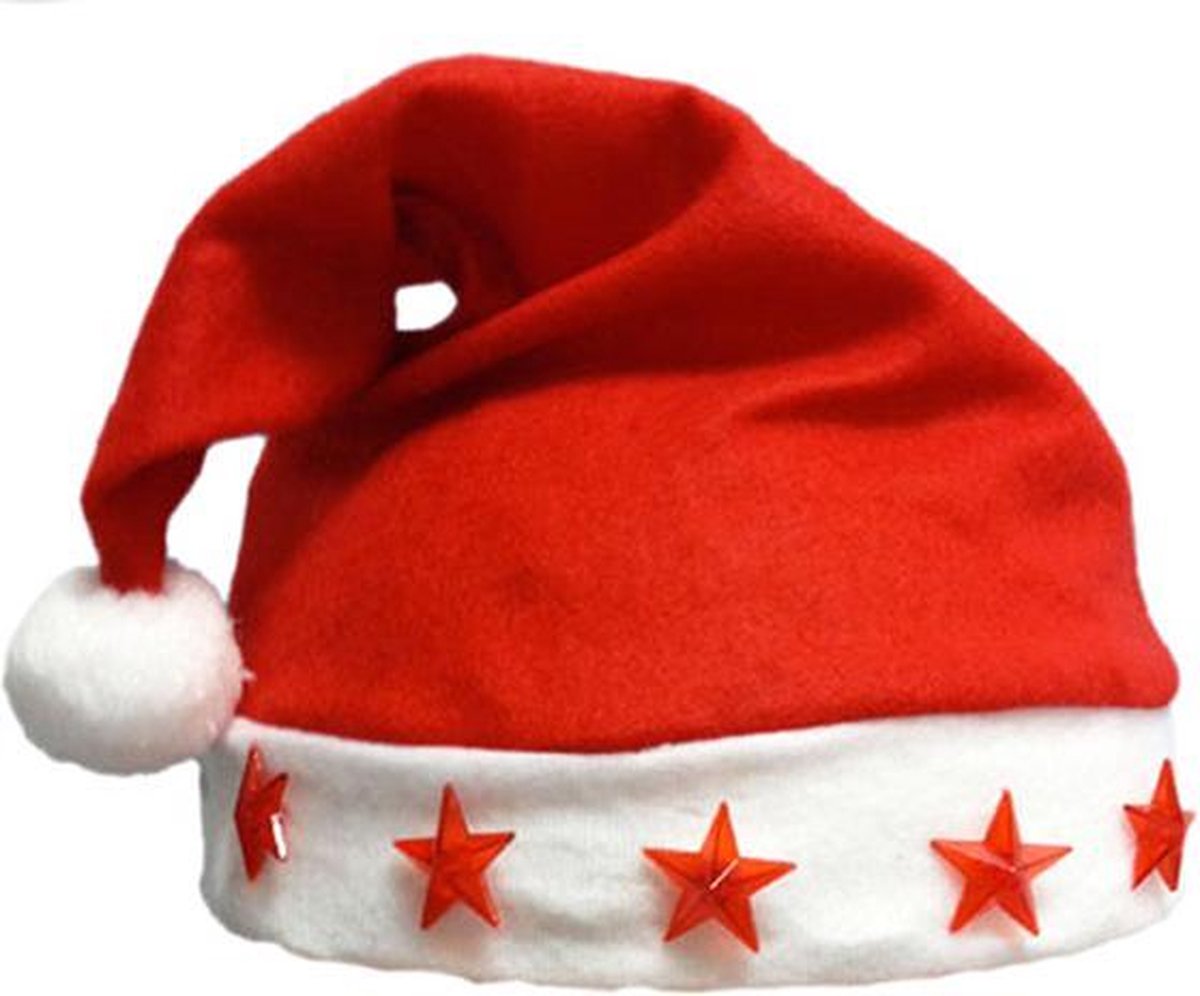Kerstmis hoed voelde met sterren - Overig - wit - rood - Feutrine - SILUMEN