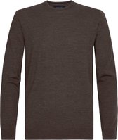 Profuomo Pullover Merino O-Hals Donkerbruin - maat M