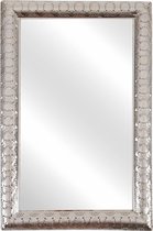 Merkloos | Wandspiegel | Zilverkleurige metalen wandspiegel | Spiegel 56 x 37 x 3 cm