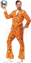 Hippie Kostuum | Oranje Jaren 70 Hippie Soul Disco 60s Agent Orange | Man | Small | Carnavalskleding | Verkleedkleding