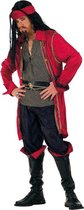 Limit - Piraat & Viking Kostuum - Ontembare Piraat Middellandse Zee - Man - rood - Maat 64 - Carnavalskleding - Verkleedkleding
