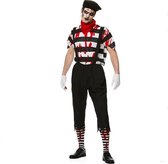 Partychimp Kostuum Zombie Mime Heren Polyester 7-delig Maat M